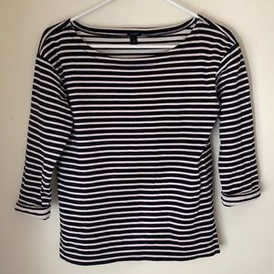 J Crew quarter sleeve striped shirt